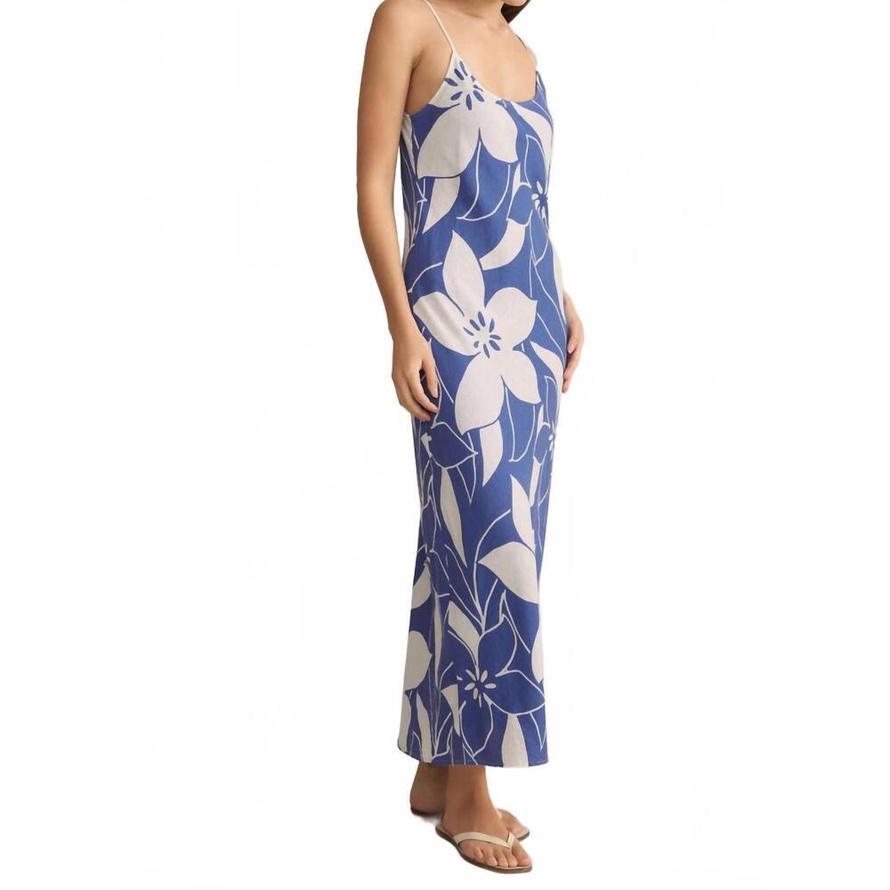 NEW Z SUPPLY women's cecily madero maxi dress in riviera blue - Picture 4 of 5